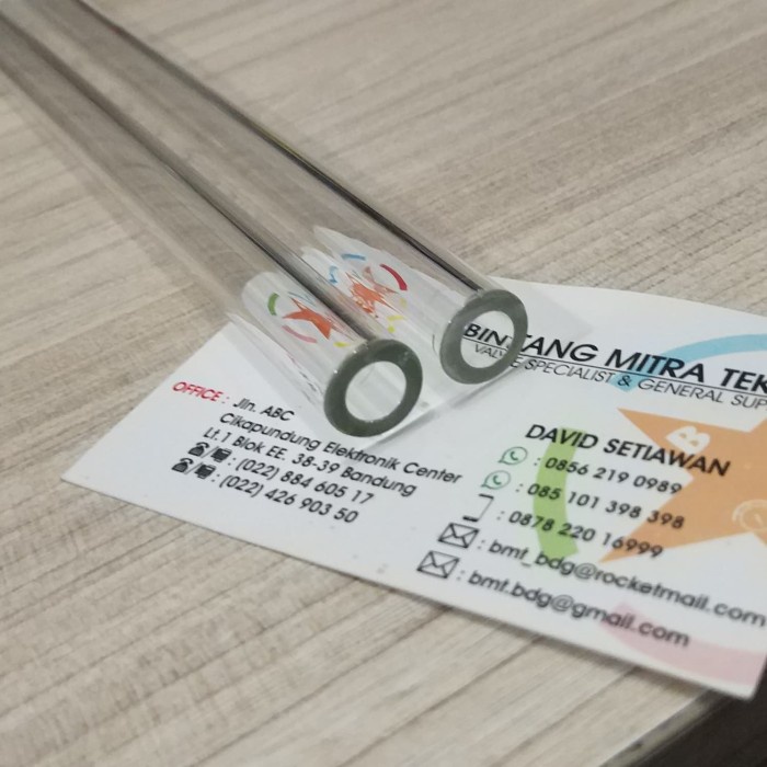 PIPA KACA OD 13MM ID 7MM PANJANG 1.5 METER