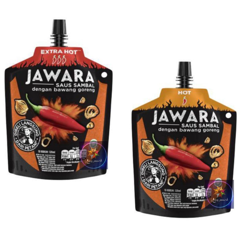 

Jawara Saus Sambal Bawang Goreng Hot 120ml/ Extra Hot Pouch 120ml/berkualitas