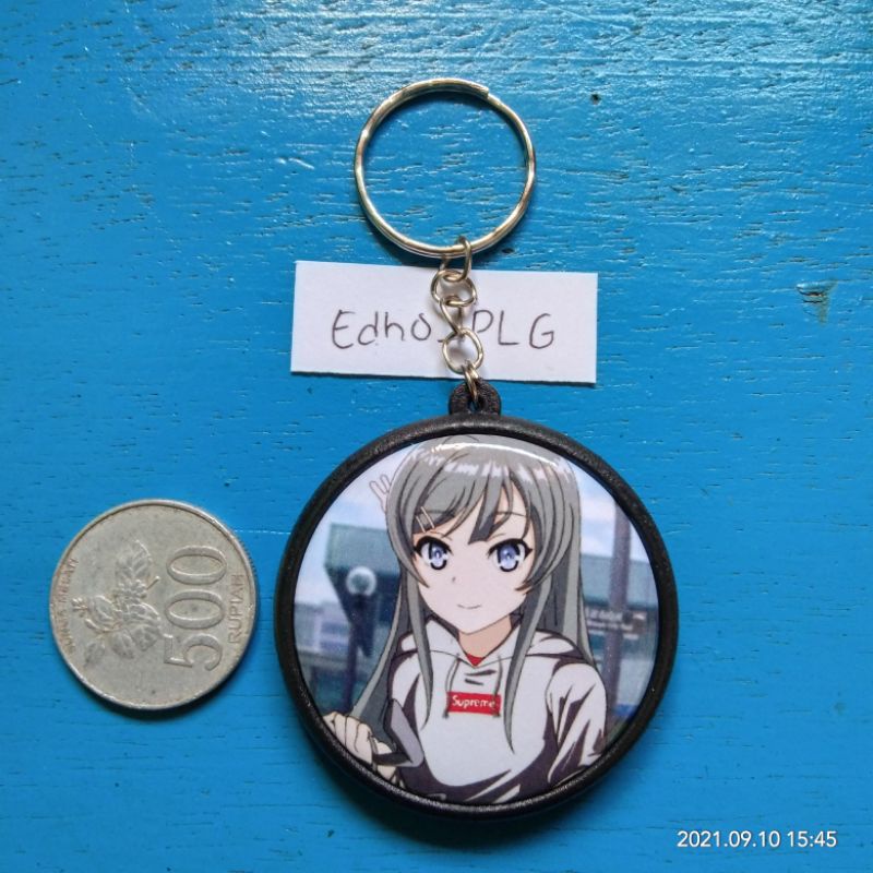 Gantungan kunci anime seishun buta yarou / ganci anime seishun buta yarou / ganci sakurajima mai