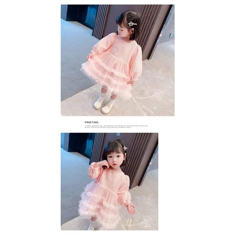 Dress Anak Perempuan Puff Sleeves