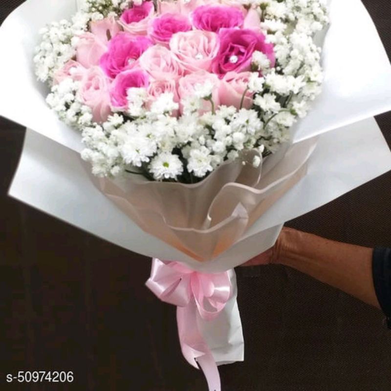 BUKET BUNGA ASLI dan BABY Bread-White