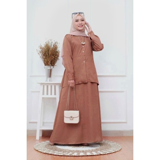 gamis seragam khaki pdh keki