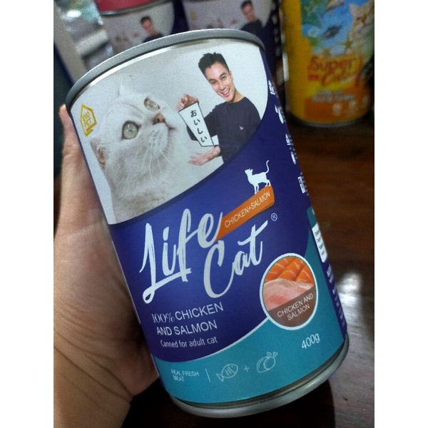 Life Cat Kaleng Adult Chicken And Salmon 400 gram - Makanan Basah Kucing