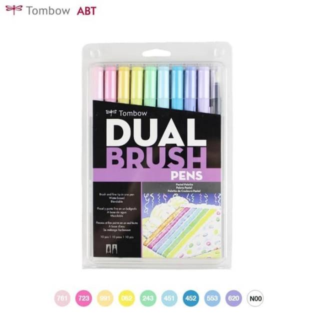 

Tombow Dual Brush Pen ABT 10 Color Set Pastel Palette