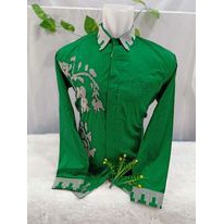 Baju kemeja lagosi bahan taveta lengan panjang