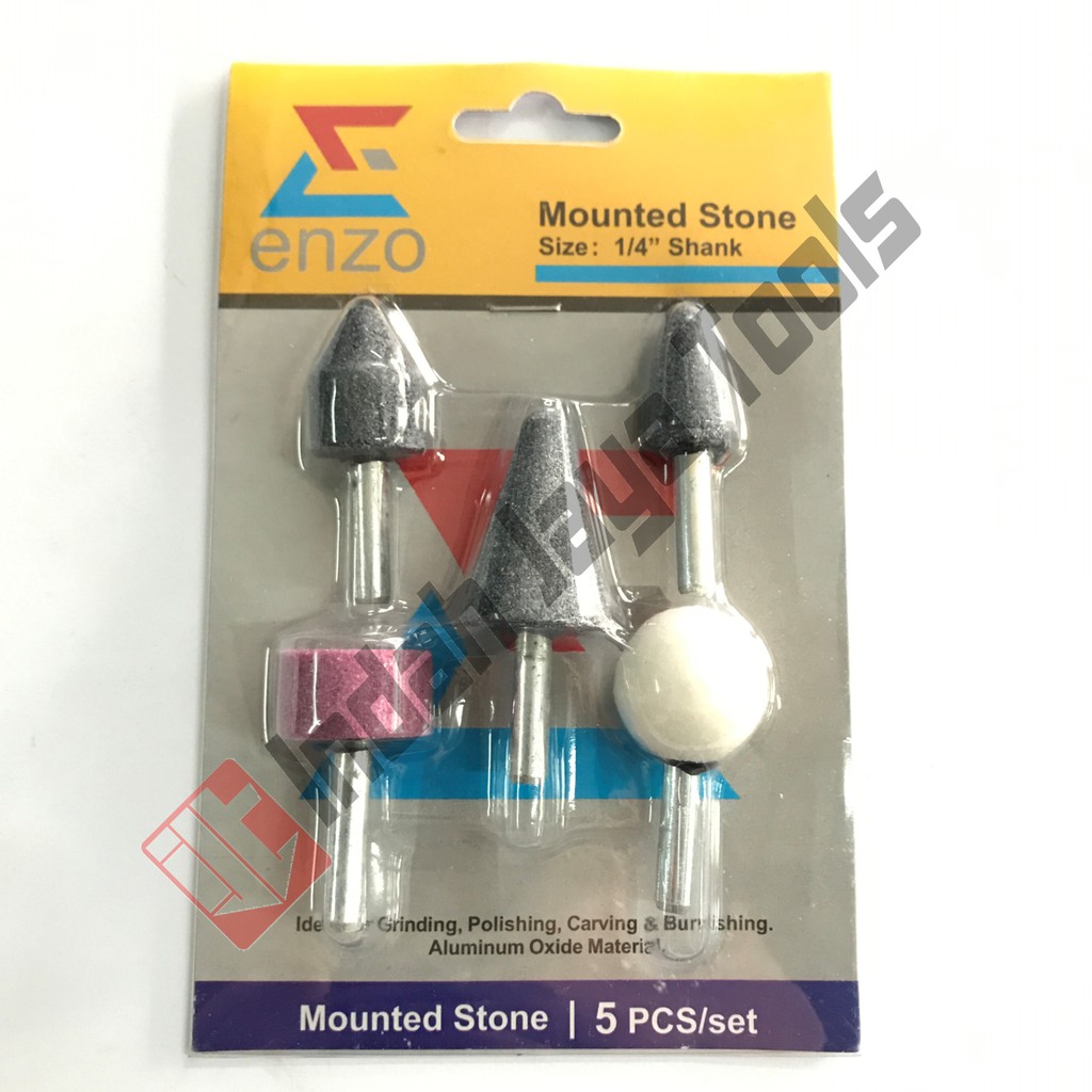 ENZO Mounted Stone Set 5 Pcs - Batu Gerinda Mini Mata Tuner