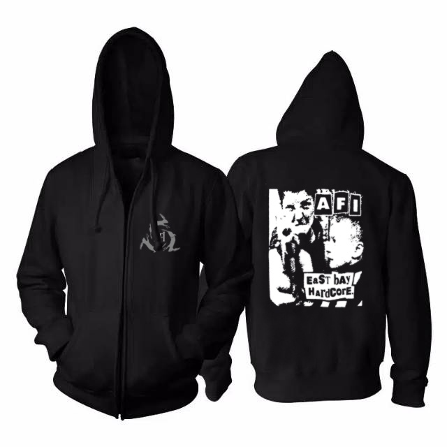 AFI Eastbay Hardcore New Hoodie Zipper Dengan Ritsleting Casual Unisex Hoodie Bahan Katun New Cotton