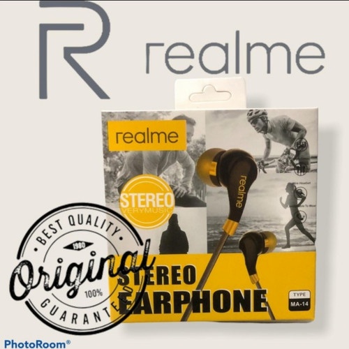 (ba) HANDSFREE HEADSET REALME SERI MA-14 STEREO EARPHONE