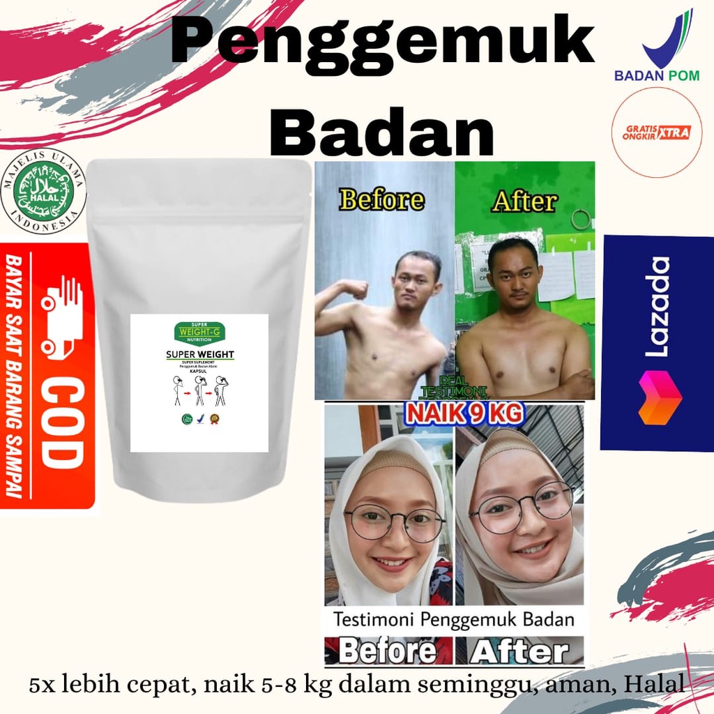 penggemuk badan super weight gain terbukti menambah berat dengan cepat susu kapsul tiens/penggemuk b