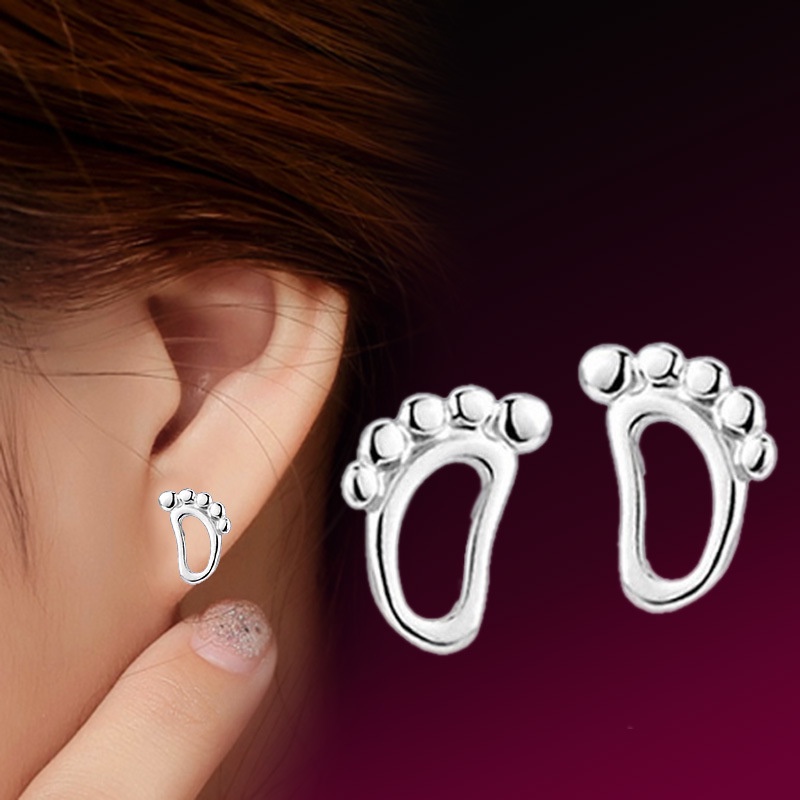 925 Perak Anting-Anting Wanita Jejak Anting-Anting Fashion Perhiasan/Subang Telinga anting perempuan