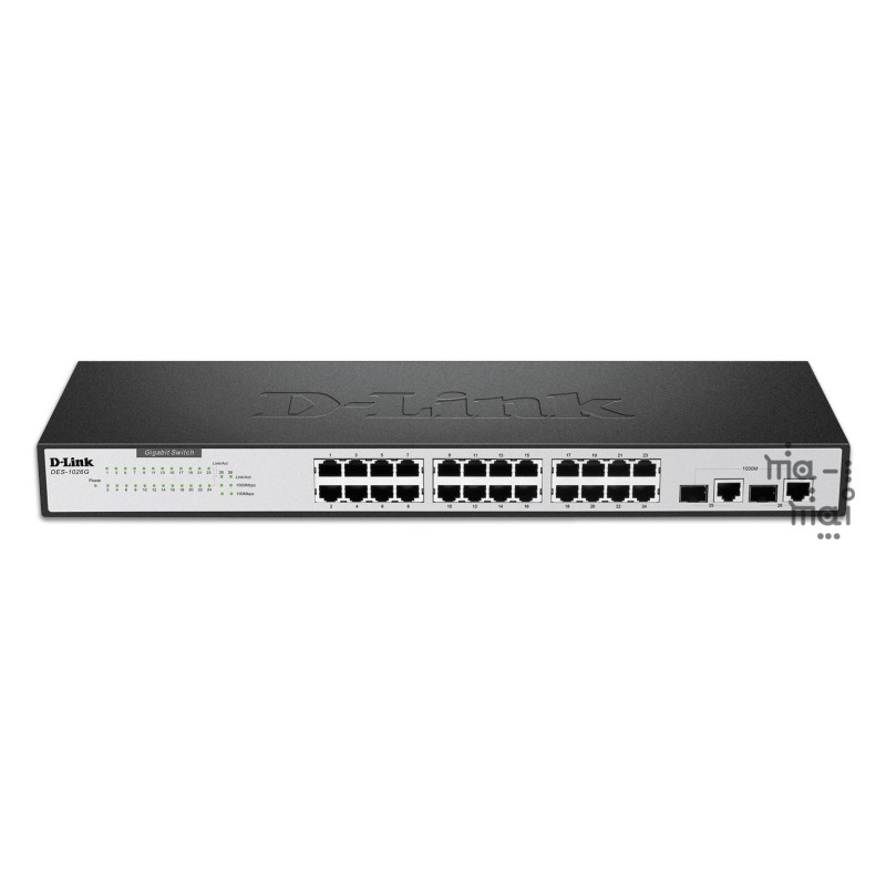 D-Link Switch DES-1026G 24-Port 10/100 Mbps Switch with 2 Gigabit SFP