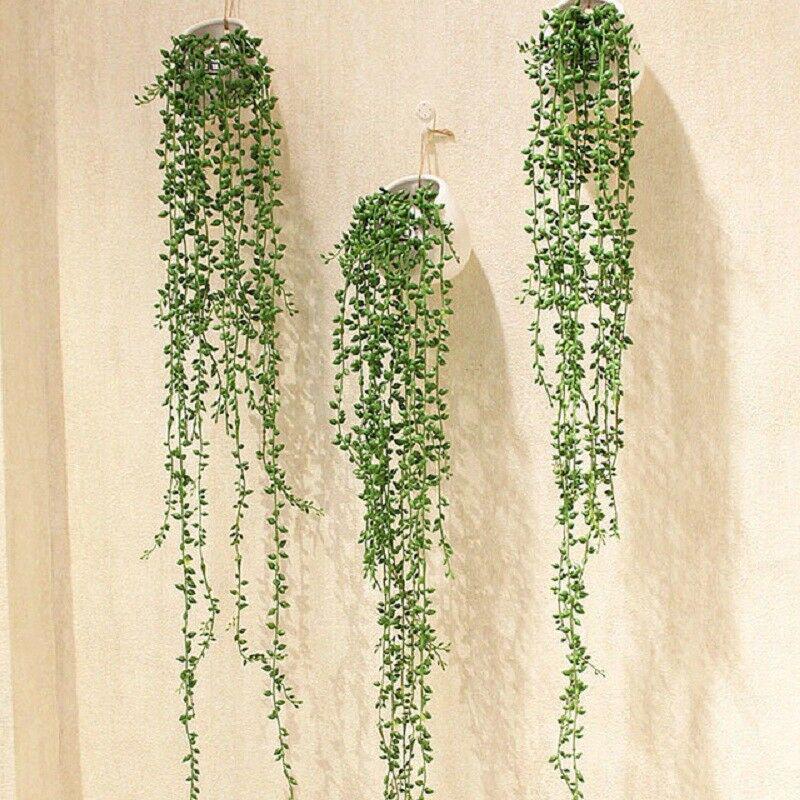 L Artificial Hanging Plants Fake Succulents  GreenDec 