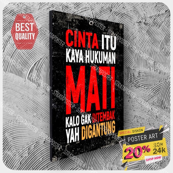 hiasan dinding motivasi - pajangan dinding - poster - wall decor - poster dinding - 203082KRN