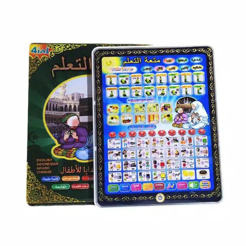 Mainan Anak Playpad Ipad Muslim 4 Bahasa/ Mainan Edukasi Anak/ Mainan Anak