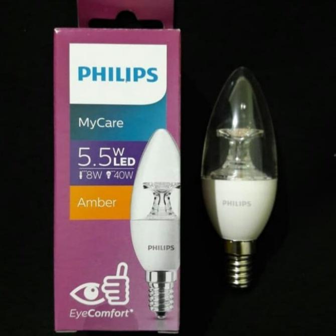 Buruan Serbu] Philips Lampu Candle Led E14 5,5 Watt Warm White