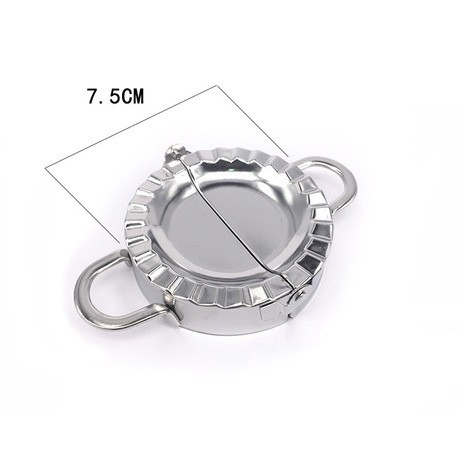 INDOMINI R358 SS STAINLESS CETAKAN PASTEL PANGSIT DUMPLING ALAT ROUND SILVER DIMSUM DUMPLING MOLD