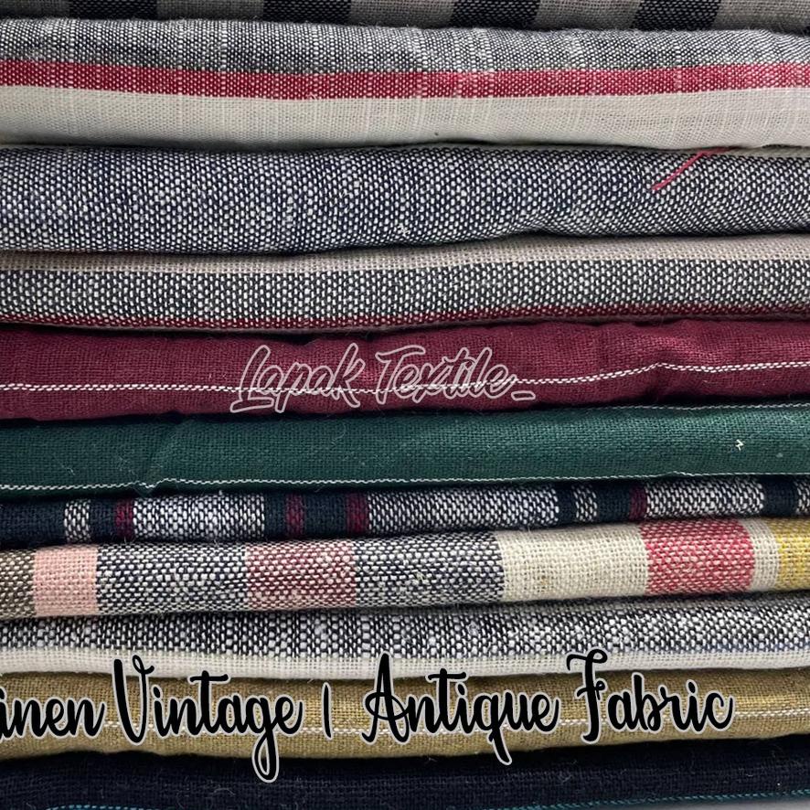 ☜ KAIN LINEN STRIPE - KAIN LINEN SALUR - LINEN PURE - PURE LINEN - LINEN - BAHAN LINEN - BAHAN KAIN 