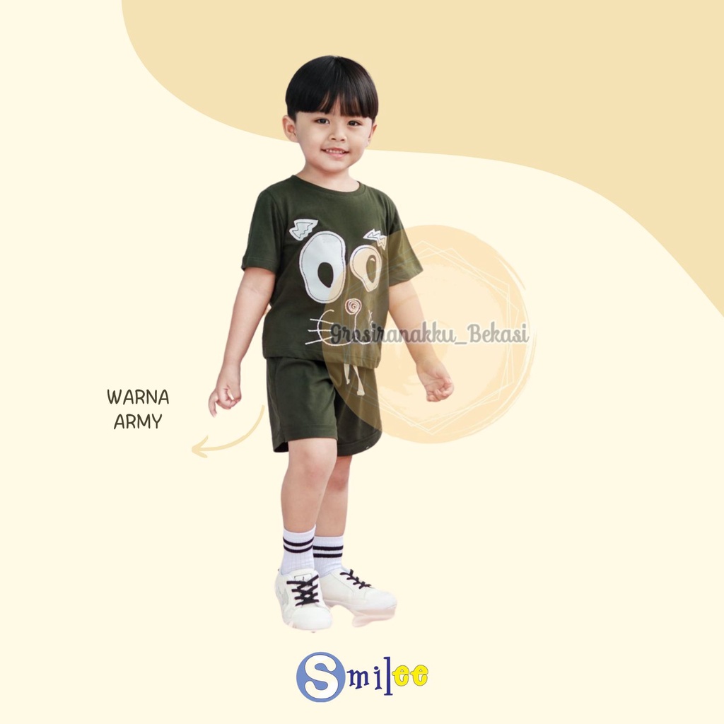 Setelan Anak Unisex Smilee Cool Mix Motif Size 1-5Th