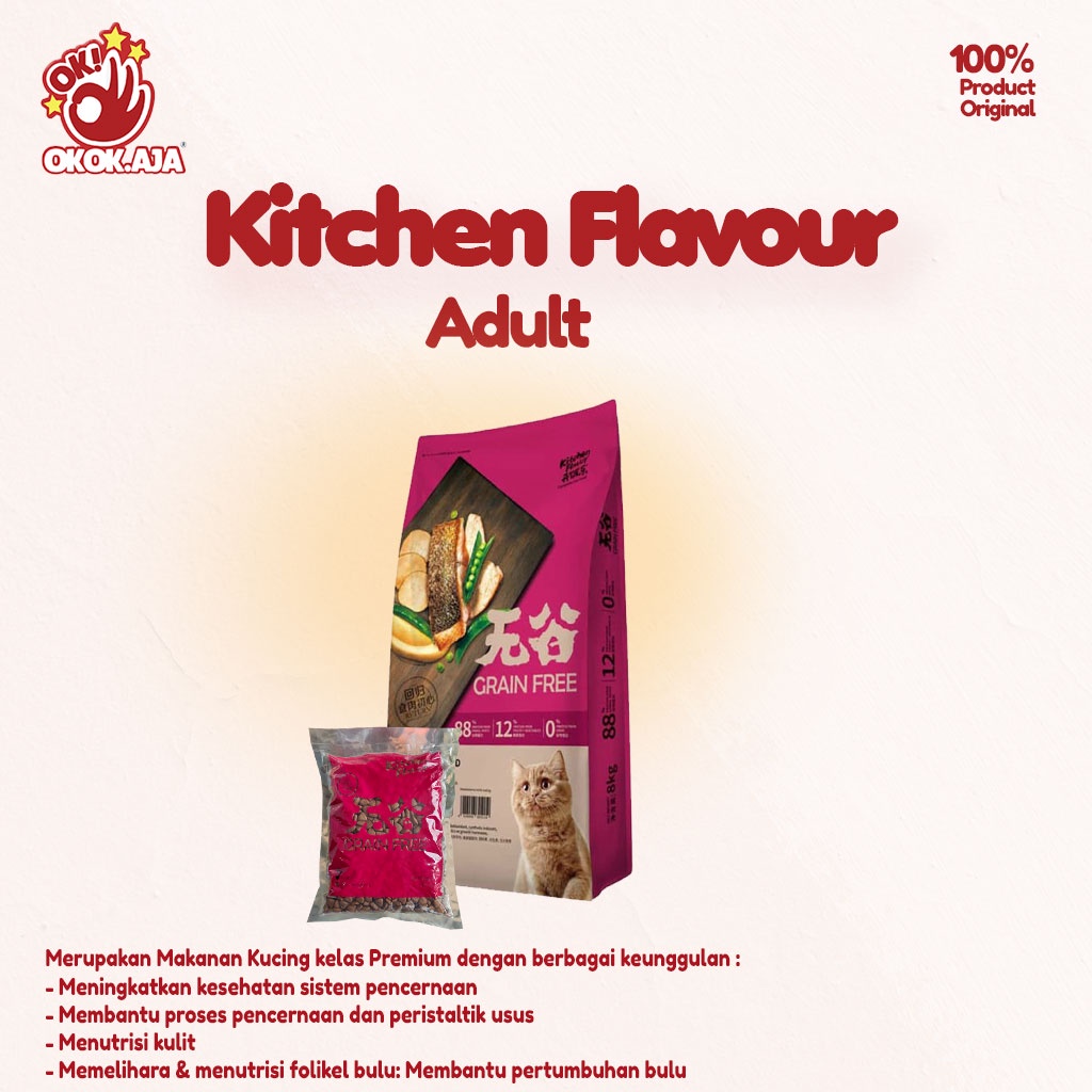 KITCHEN FLAVOR 500g Makanan kucing kering premium Cat food kualitas terbaik