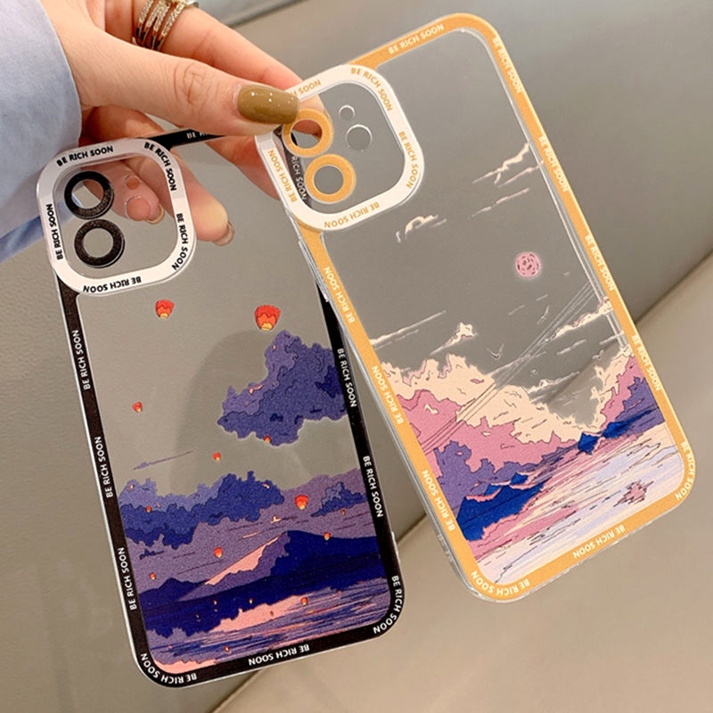 Casing Soft Case TPU Motif Sunset Angel Eyes Untuk Realme C35 / 8i / C11 / 2021 / C20 / C21Y / C25 / C25S / C15 / C12 / C3 / C2 / 5 / 5i / 6i / 30A