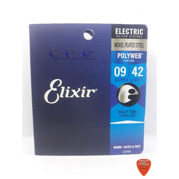 Elixir Senar Gitar Electric Polyweb Nanoweb 09-010