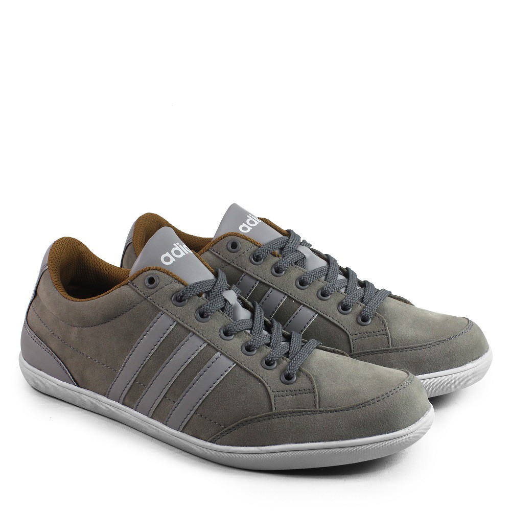 Sepatu Pria Adidas Neo Kapler Abu Grey/ Sneakers Casual Terbaru Stylish Bertali / Fashion Pria Modis