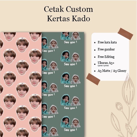 

KERTAS KADO CUSTOM (1 lembar A3+)