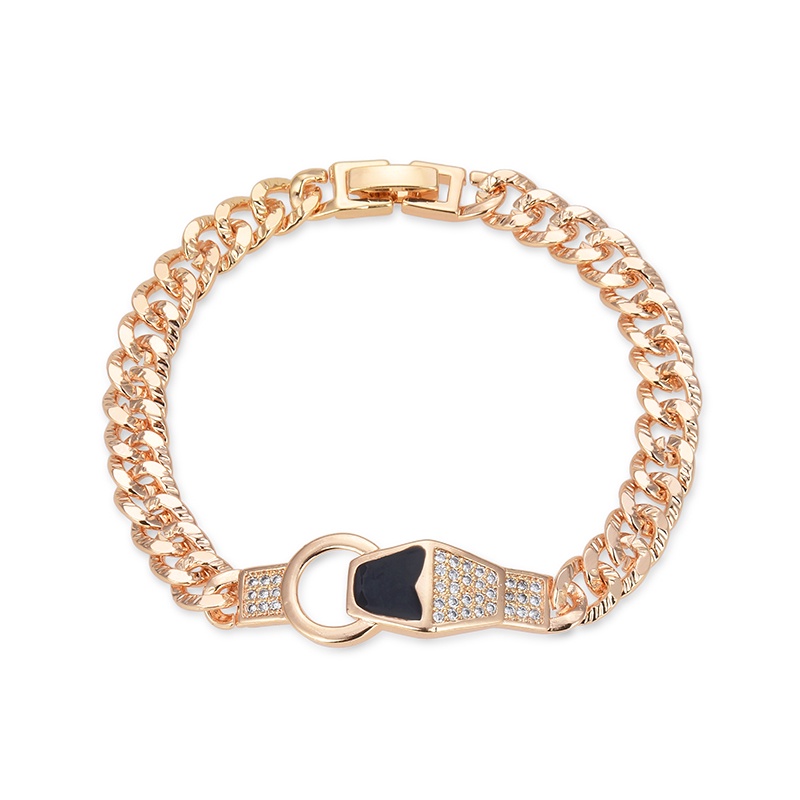 COD Gelang titanium lapis emas bola kristal berlian xuping Perhiasan perak 07b-04b