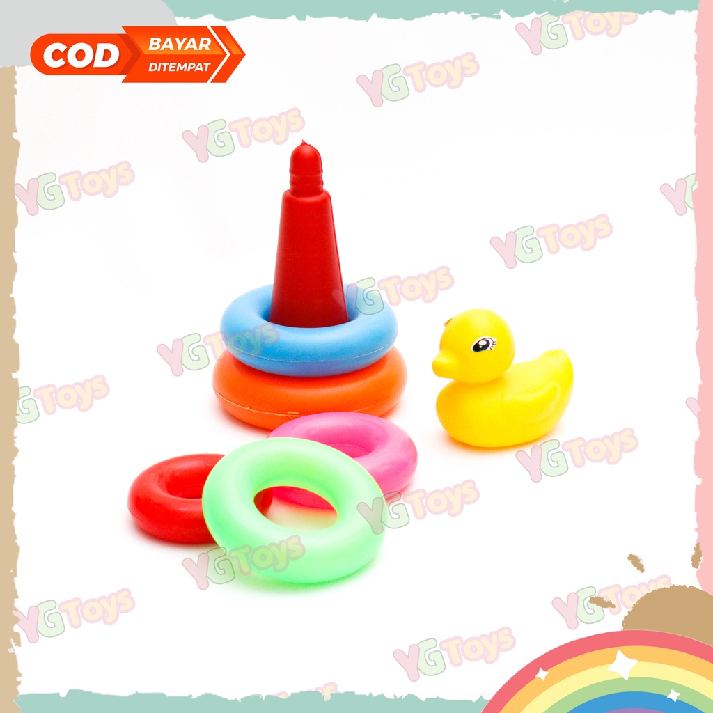 YGtoys Mainan Susun Donat Ring Donat Bebek Susun Menyusun Edukasi Edukatif