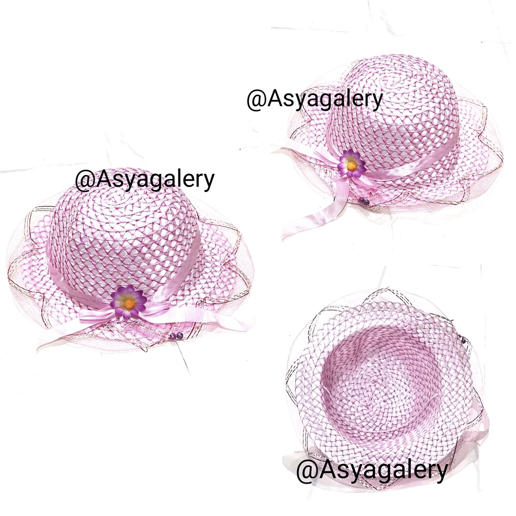 Topi Anak Pantai Rajut Kerincing/Topi Anak Pantai Rajut Perempuan / Topi Anak Anak Rajut Pantai