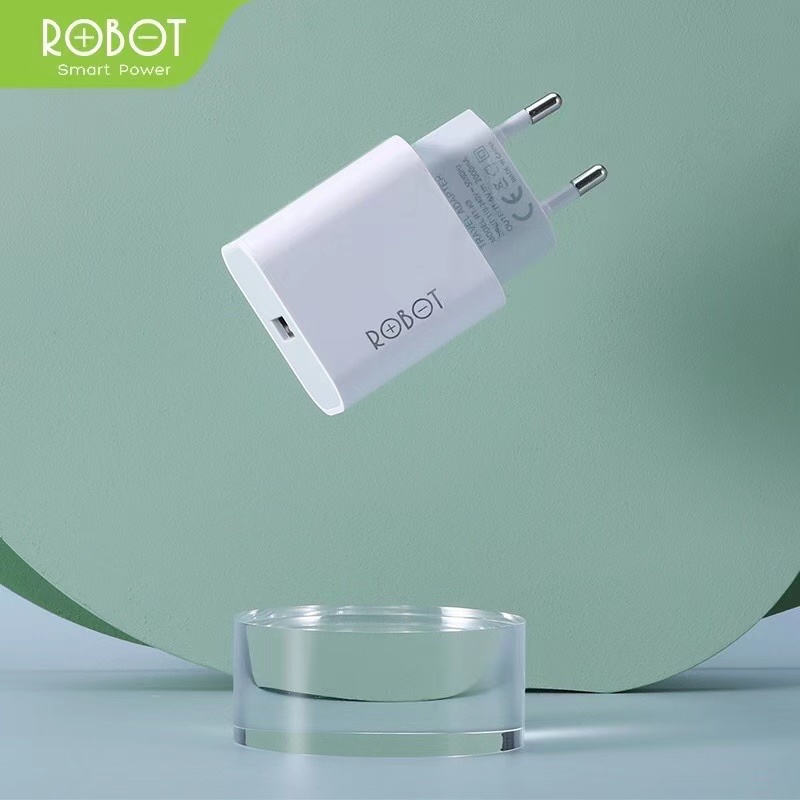 Charger Fast Charging ROBOT RT-K8 White 10W 2A Batok Charger Adaptor