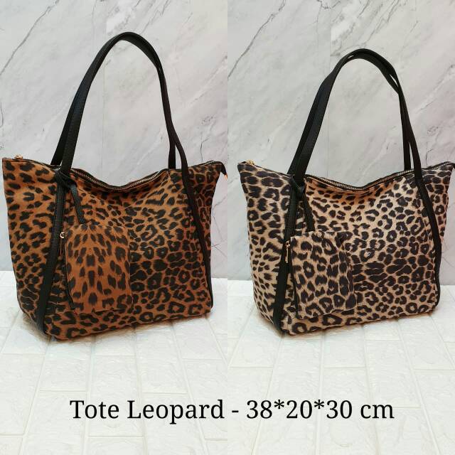 Tas tote leopart