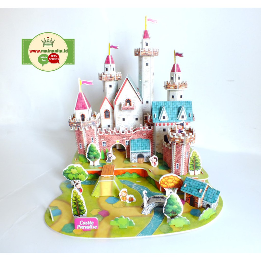 Mainan 3d Puzzle Eksklusif CASTLE PARADISE | Puzzle 3D Istana - 1703