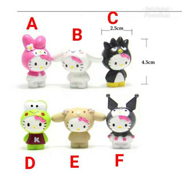 figurin boneka hello kitty mask sanrio Batzmaru
