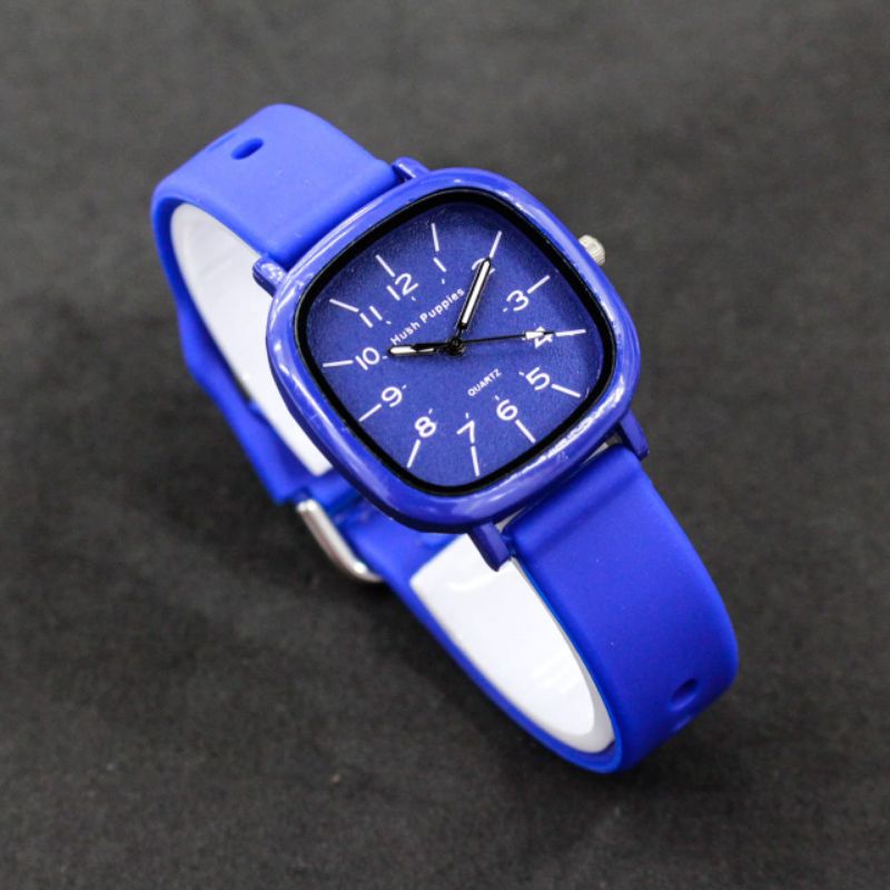 Jam Tangan Wanita Hush Puppies Oval Fashion watch Tali Rubber Silicone