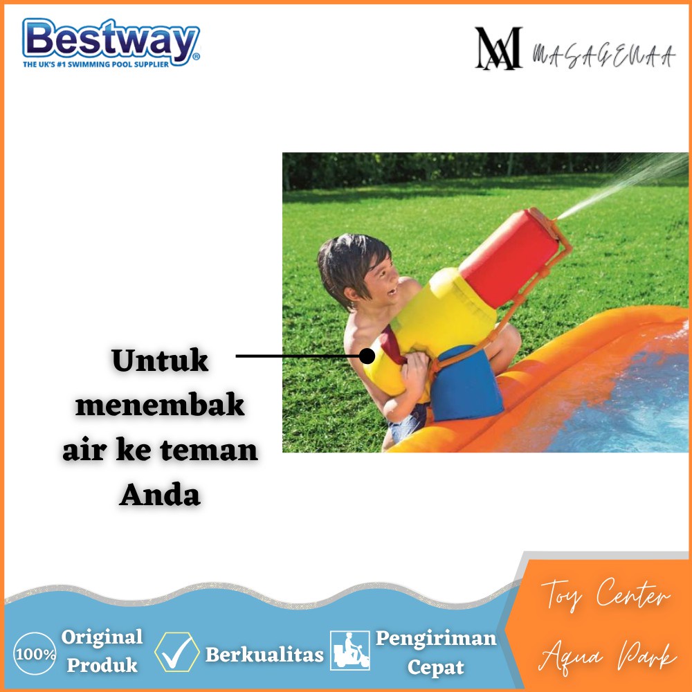 Kolam Tempat Renang Berenang Bermain Perosotan Anak Anak Jumbo Besar Bestway Play Pool Istana Balon