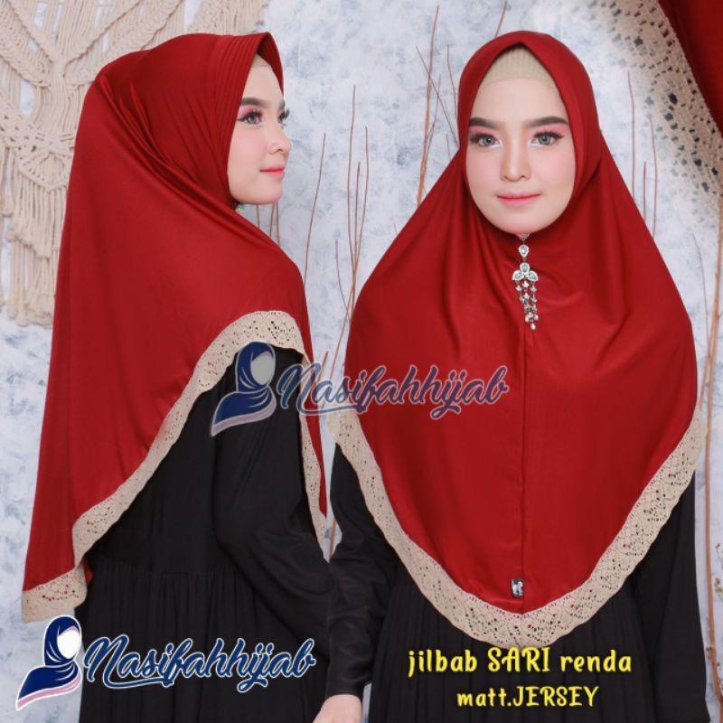HIJAB SARI RENDA/ HIJAB INSTAN RENDA/ BAHAN JERSEY/ HIJAB INSTAN RENDA KEKINIAN DAN TERMURAH