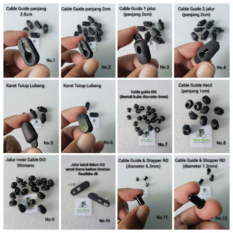Cable guide rubber,Karet frame jalur kabel dalam,grommet inner kabel Di2,karet tutup lubang internal