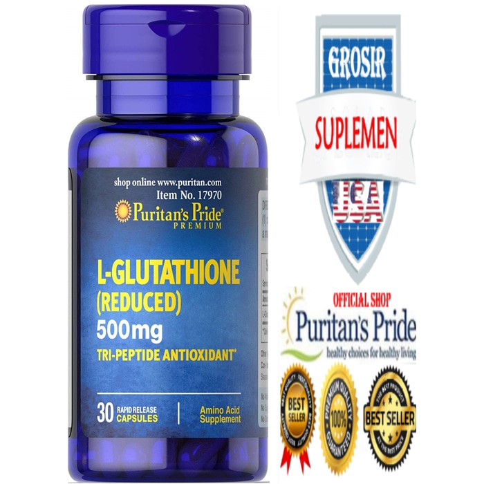 GLUTATHIONE ALA GLUTATHIONE 30 CAPSULE 500 mg ORIGINAL PURITAN USA vit