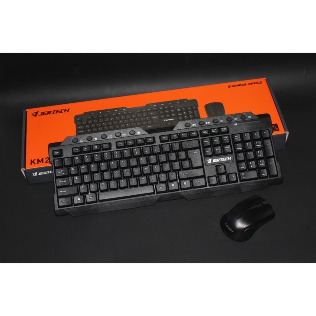 Paket 1 Set Keyboard Dan Mouse KM200 Membrane Keyboard Wireless - XOBOX