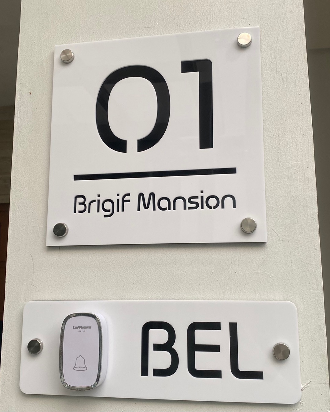 Papan Bel Rumah Modern Minimalis - Acrilyc