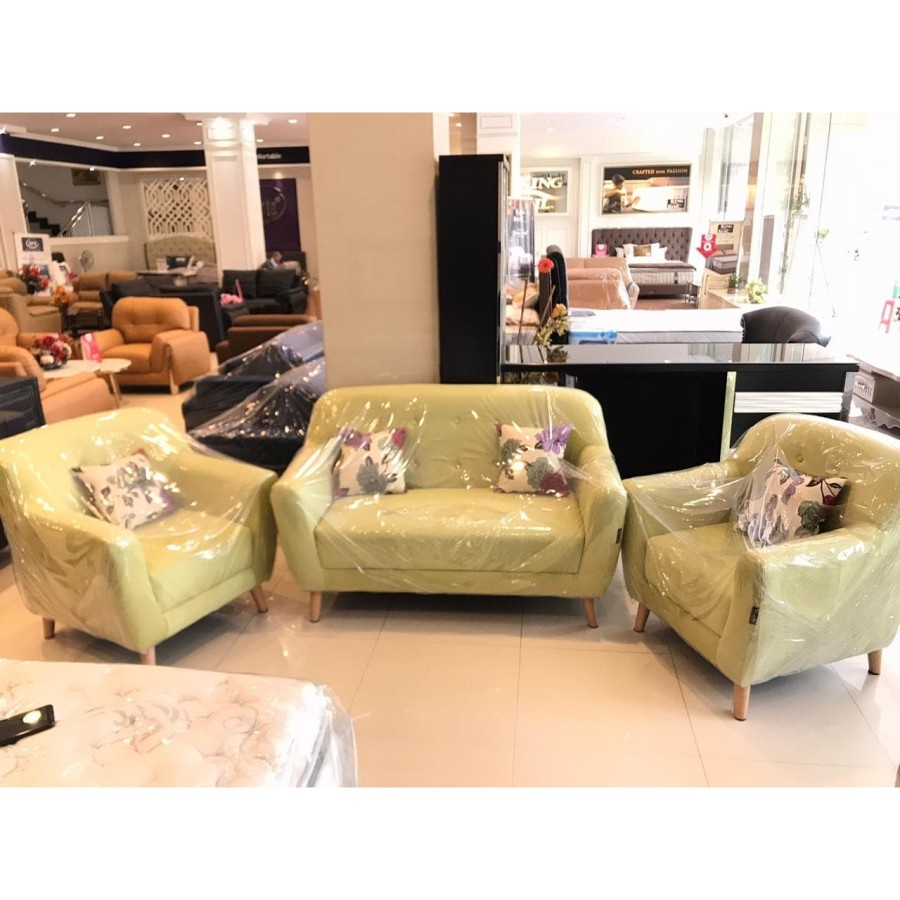 Sofa Scandinavian Kain Beludru/bludru minimalis kursi tamu 211 Hijau