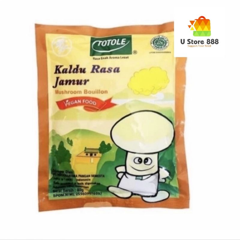 Kaldu jamur totole halal MUI pengganti MSG / Kaldu rasa jamur totole / kaldu pengganti MSG 80 gram