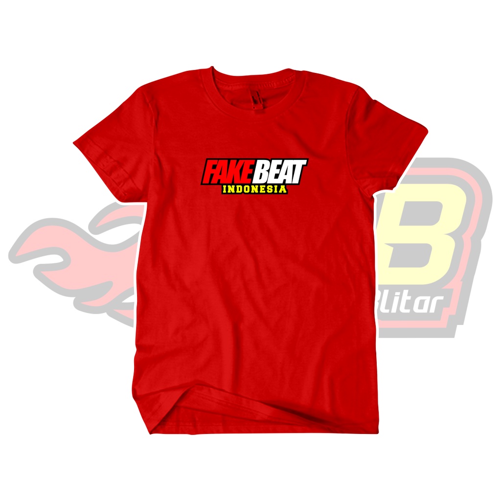 Kaos Distro Fake Beat Idonesia Katun Combed