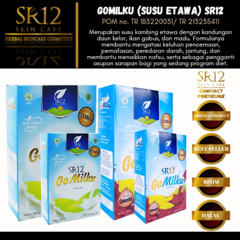 

Go Milku Susu Kambing Etawa SR12/Susu Kambing Bubuk Tanpa Gula