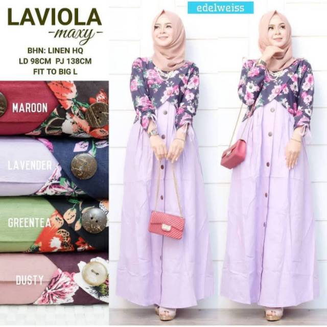 Gamis Lebaran Laviola Dress Lavender