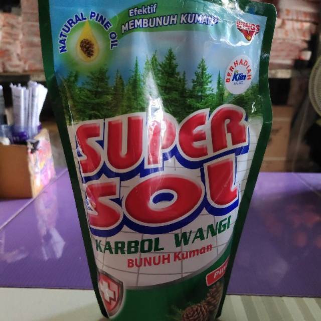 SUPERSOL KARBOL WANGI PEMBERSIH LANTAI 800ML.