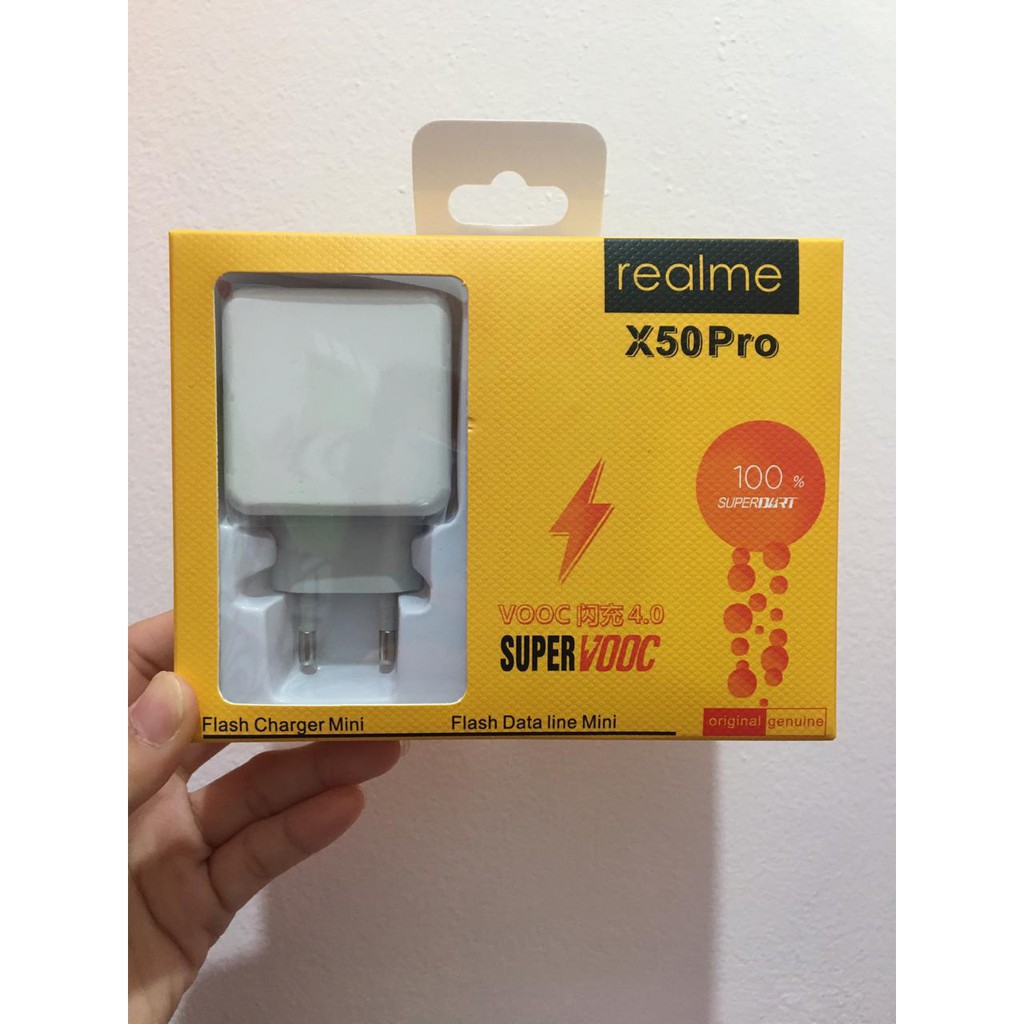 Charger Realme X50 Pro/ Super VOOC 4.0/ Fast Charging Ori 100%