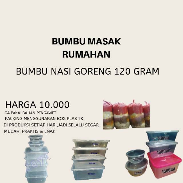 BUMBU NASI GORENG - BUMBU NASI GORENG GEROBAK TEK TEK - BUMBU MASAK MUDAH, PRAKTIS &amp; ENAK