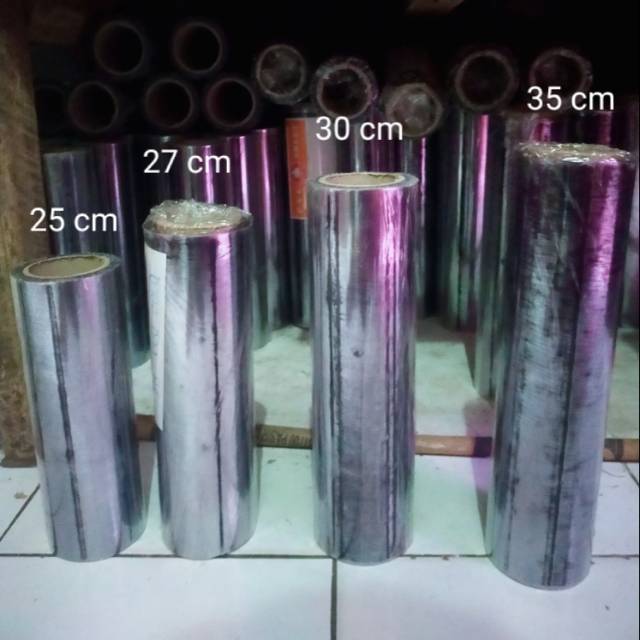 

Sampul plastik buku gulungan MURAH. Dengan ukuran 25, 27, 30, 35